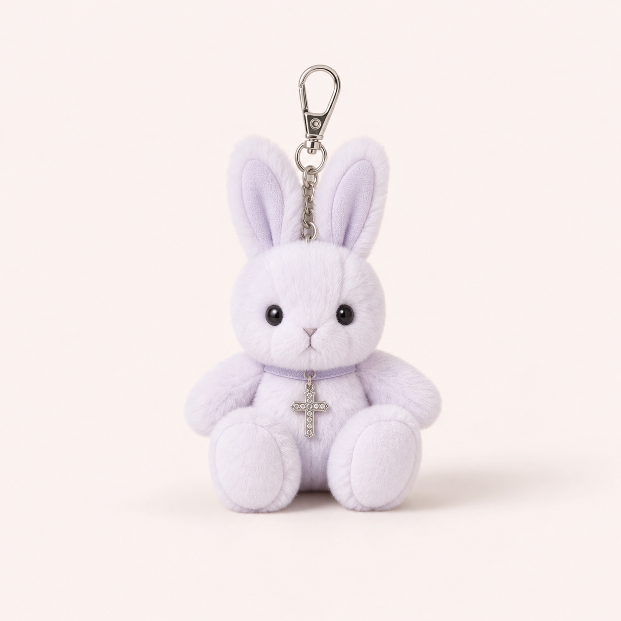 No Cures Bunny plush keychain